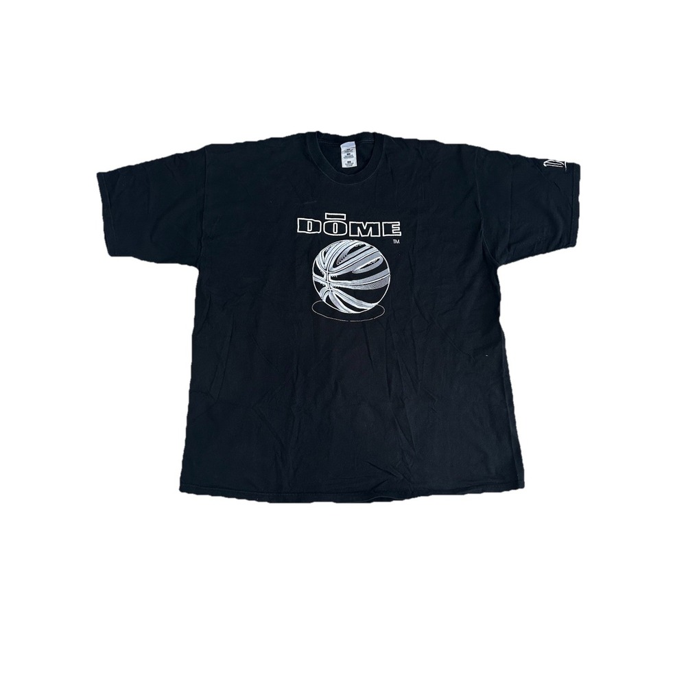 Vintage Y2K Dome Basketball‎ T Shirt Size XXXL Black Retro